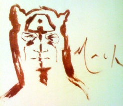 Ink Sketch of Captain America from a convention